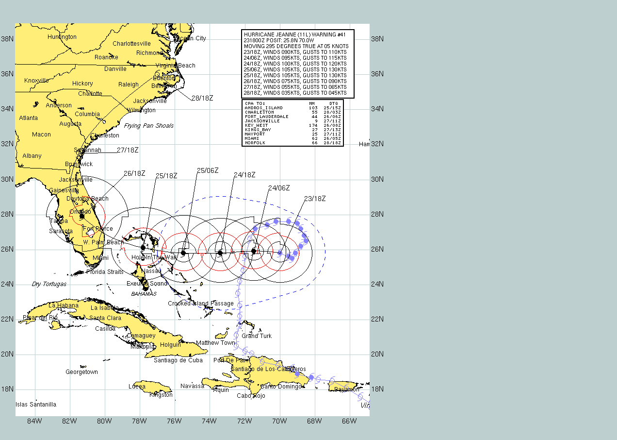 cyclone Jeanne 20 Septembre 2004