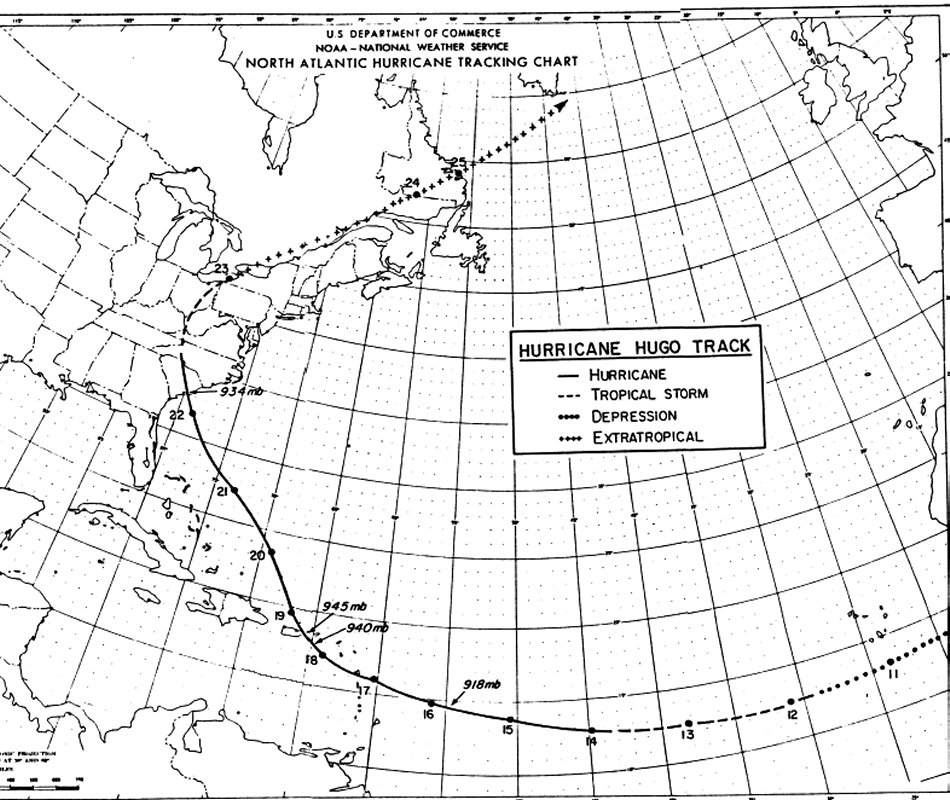 Prevision trajectoire Hugo