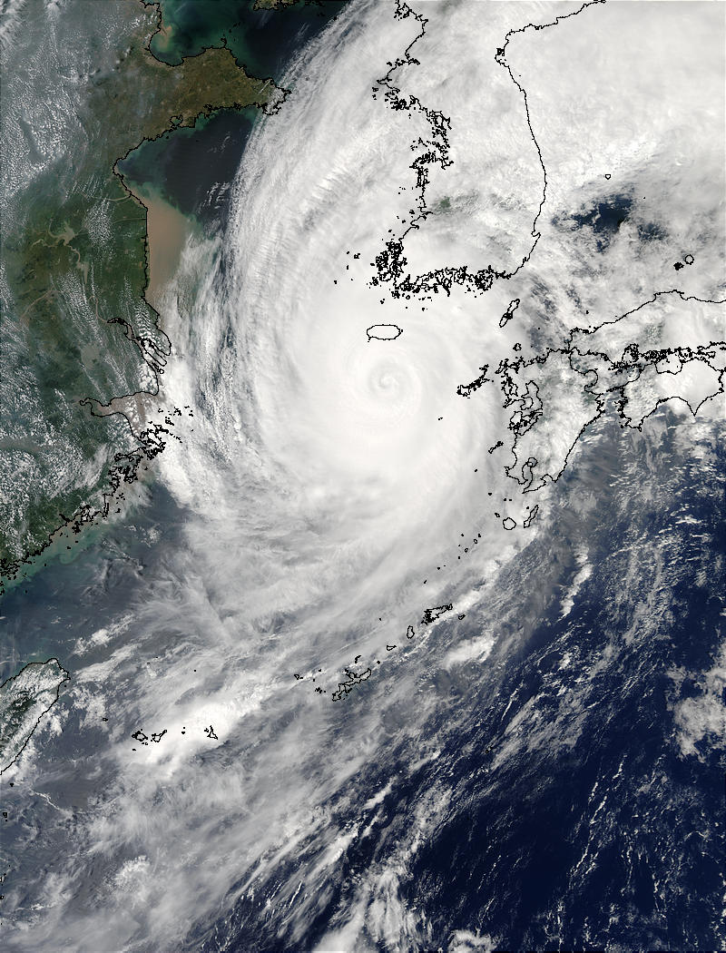 Image satellite typhon Maemi 12 Septembre 2003