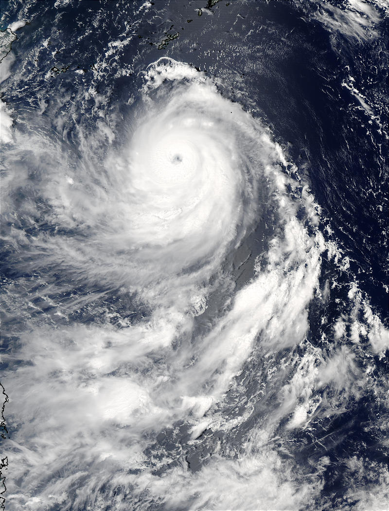 Image satellite typhon Maemi 9 Septembre 2003