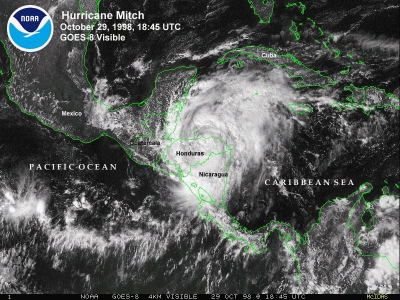 cyclone Mitch 29 Octobre 1998