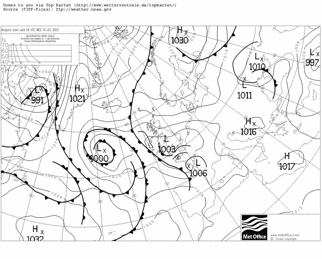 Carte Bracknell Mercredi 16 Juillet 2003