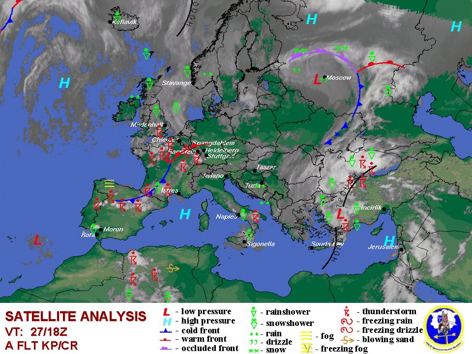 carte fronts 27 Avril 2004