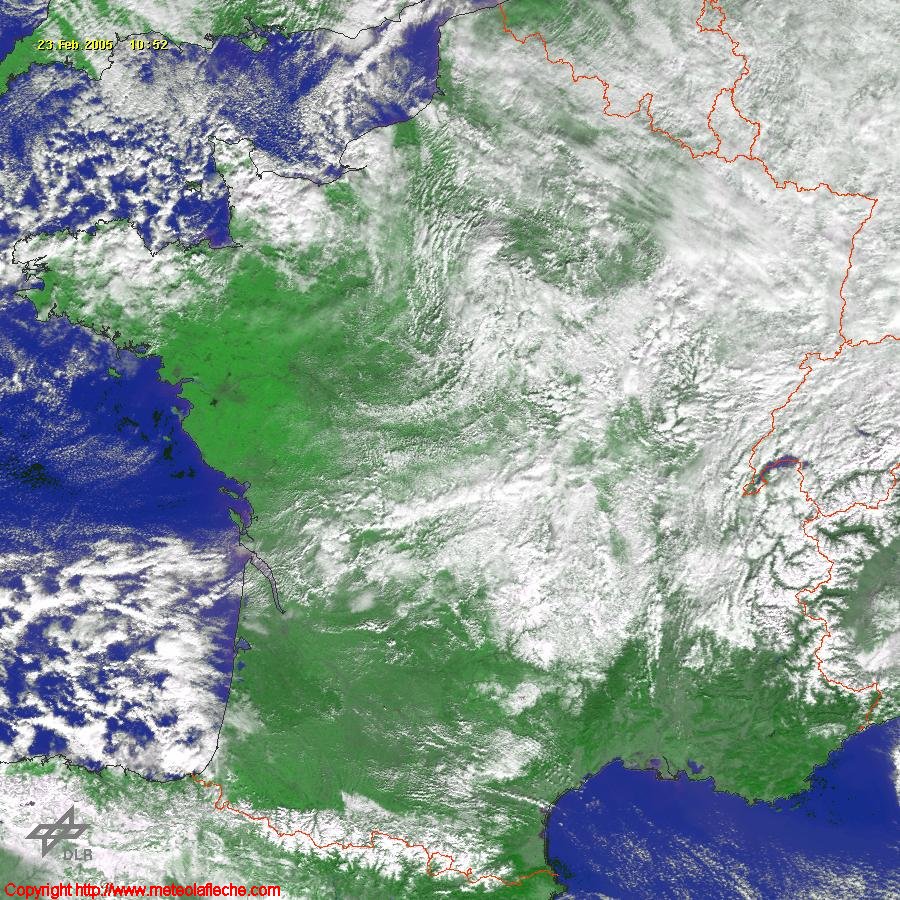 Image satellite Mercredi 23 Fevrier 2005