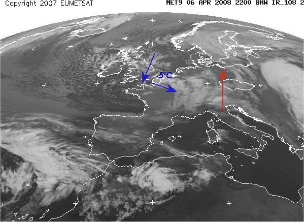 Image satellite 6 Avril 2008