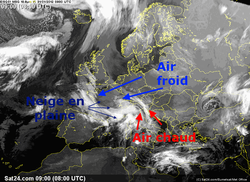 Temps Mardi 31 Janvier 2012  9h