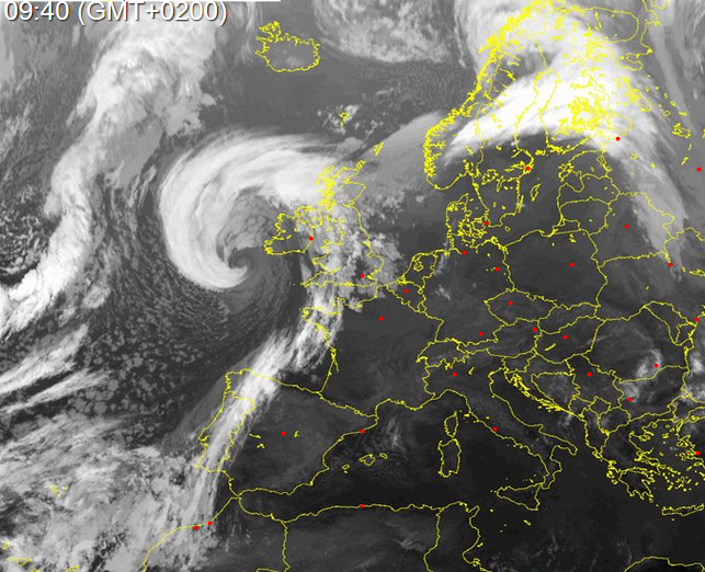 Ophelia Europe 09h40 Ouragan