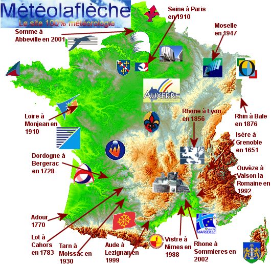 carte du risque d'inondations en France