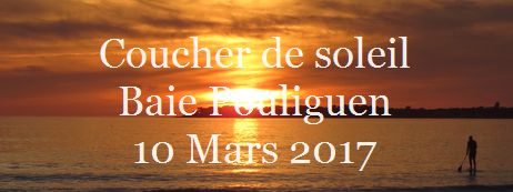 Coucher soleil Baie Pouliguen 10 Mas 2017
