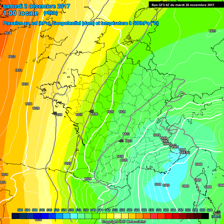 171202 01h Neige Temperature 500 hPa