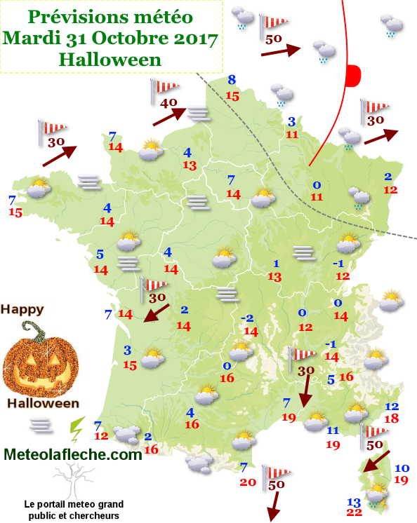 Meteo Halloween 31 Octobre 2017