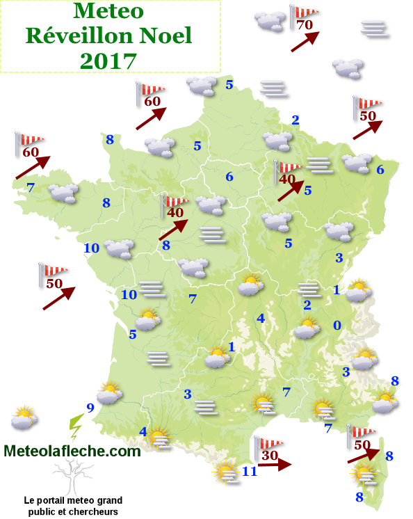 meteo reveillon Noel 2017