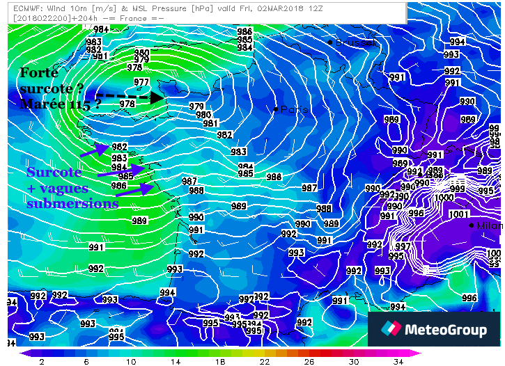 Meteo grandes mares 2 Mars 2018