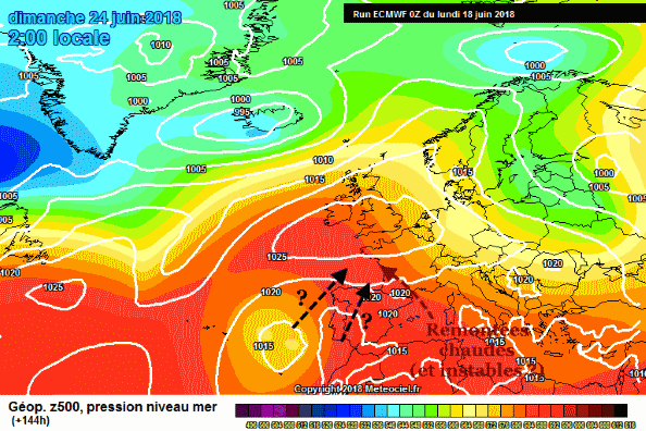 24 Juin 2018 pression atmosphrique Europe