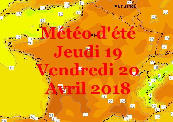 Prevision meteo 19 20 Avril 2018