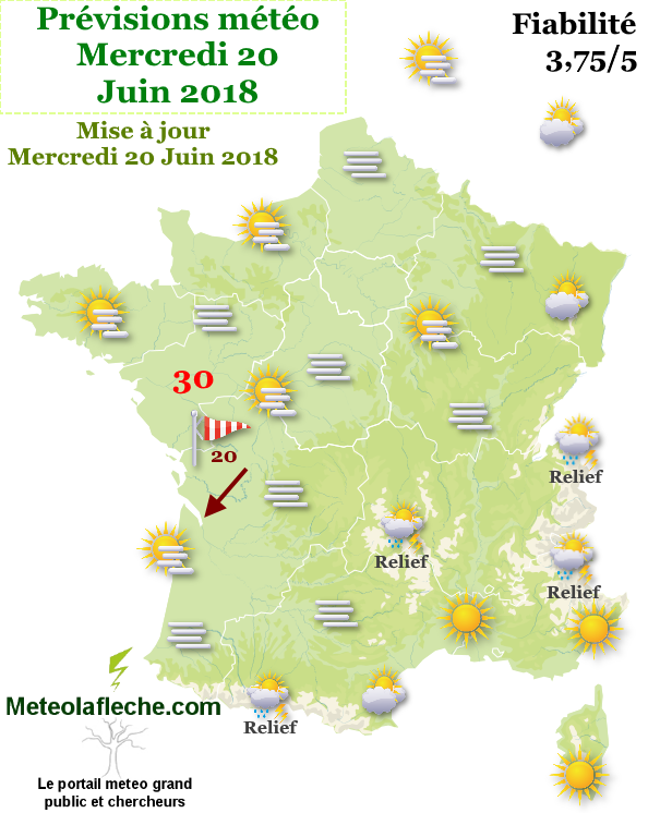 Meteo Mercredi 20 Juin 2018