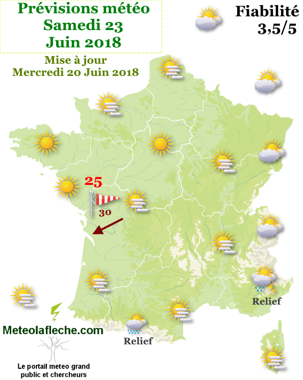 Meteo Samedi 23 Juin 2018