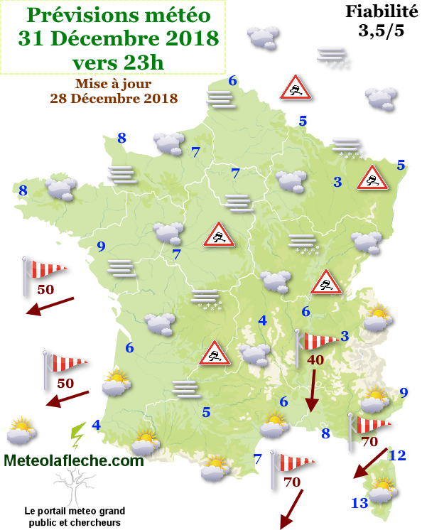 meteo 31 Dcembre 2018