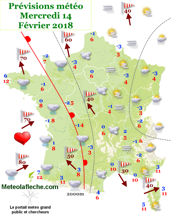 Meteo Saint Valentin 2018