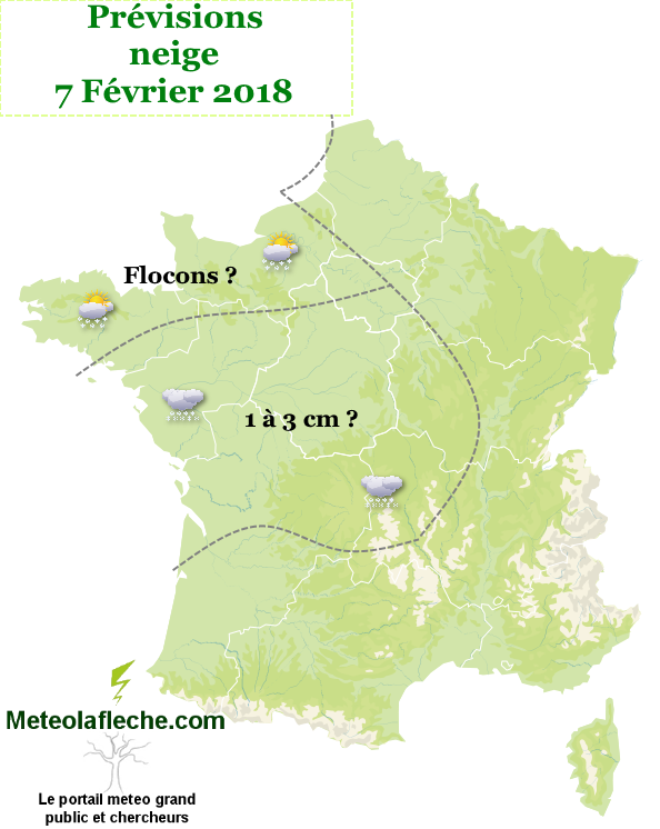 nos previsions neige 7 Fvrier 2018