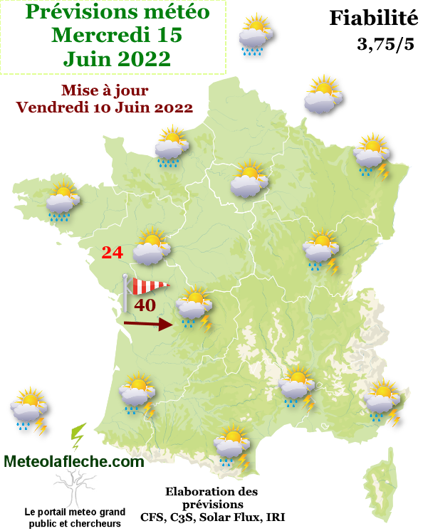 Meteo Mercredi 15 Juin 2022