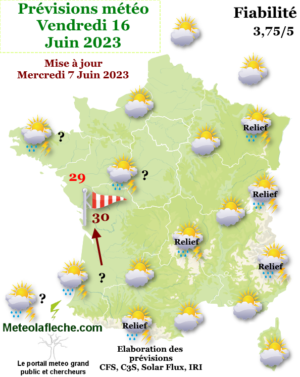 Prvisions mto Vendredi 16 Juin 2023