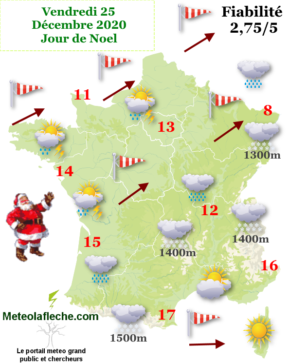 Météo jour de Noel 2020