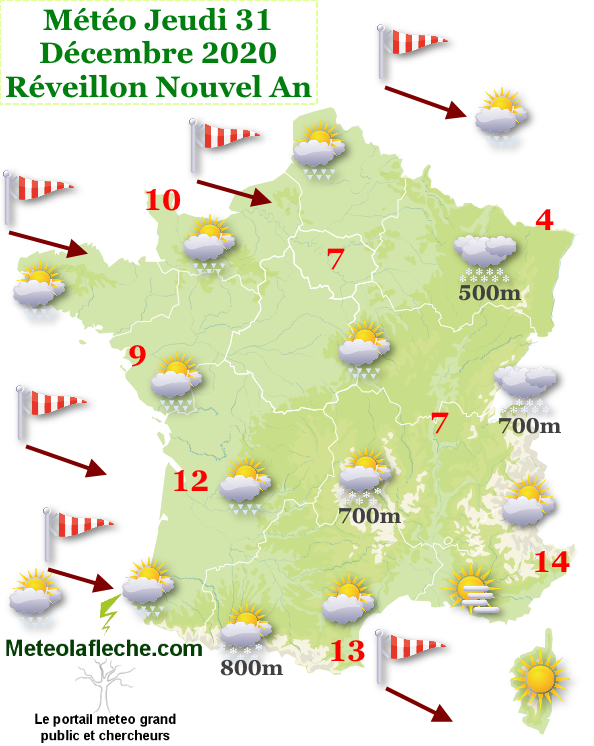 Météo réveillon Nouvel An 2021