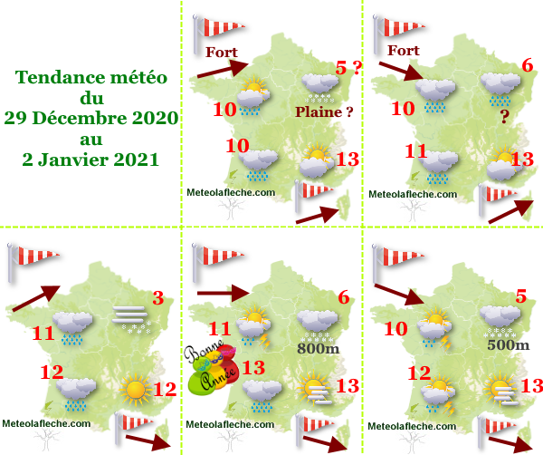 Météo week-end Nouvel an 2021