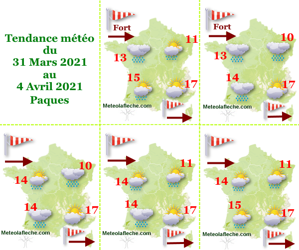 Météo week-end de Pâques 2021