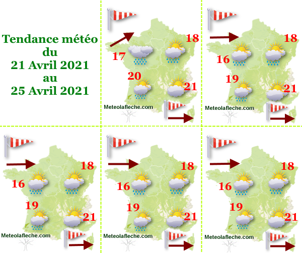 Météo du 21 au 25 Avril 2021 Pâques