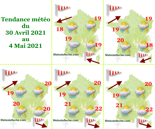 Météo du 30 Avril au 4 Mai 2021