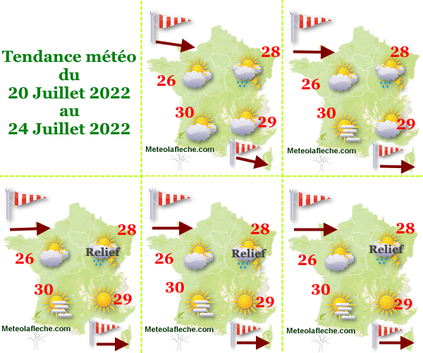 Météo 24 Juillet 2022 France