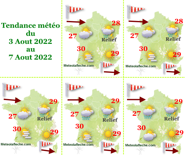 Météo 3 Aout 2022 France
