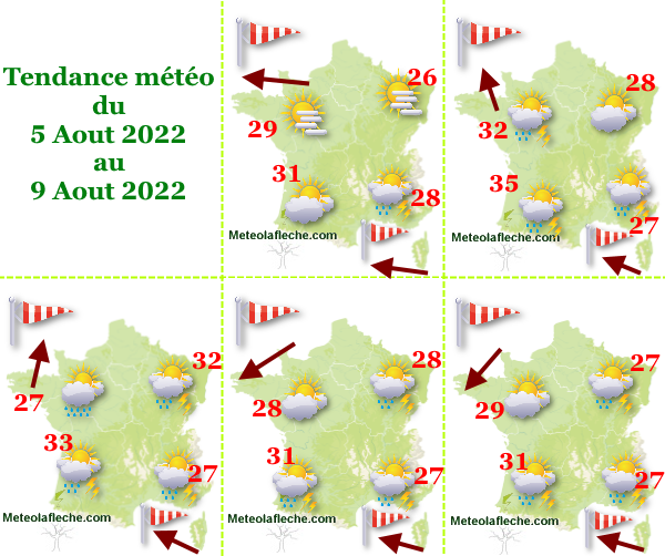 Météo 9 Aout 2022 France