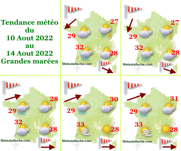 Météo 14 Aout 2022 France