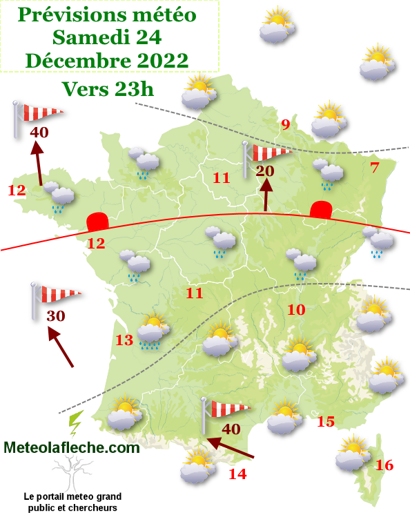 Météo 24 Décembre 2022 réveillon Noel