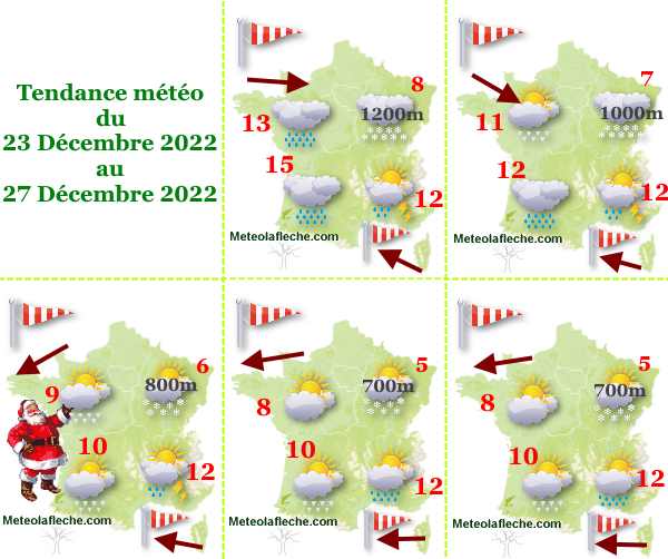 Météo Noel 2022 France