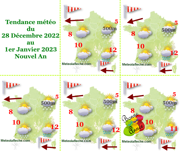 Météo Nouvel An 2023 France