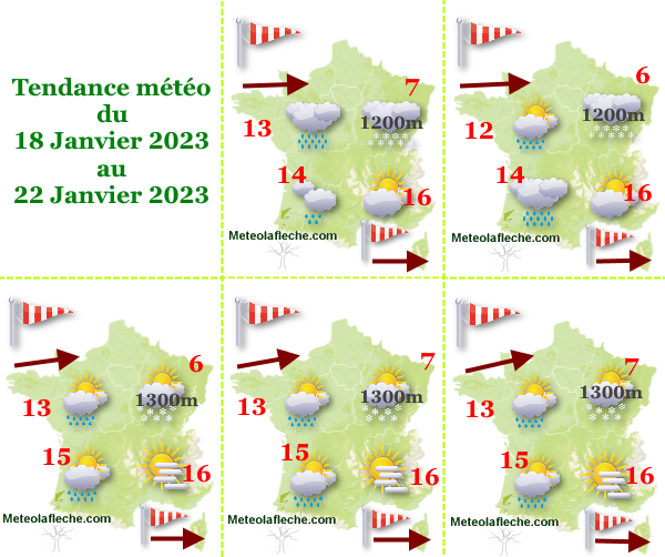 Météo 22 Janvier 2023 France