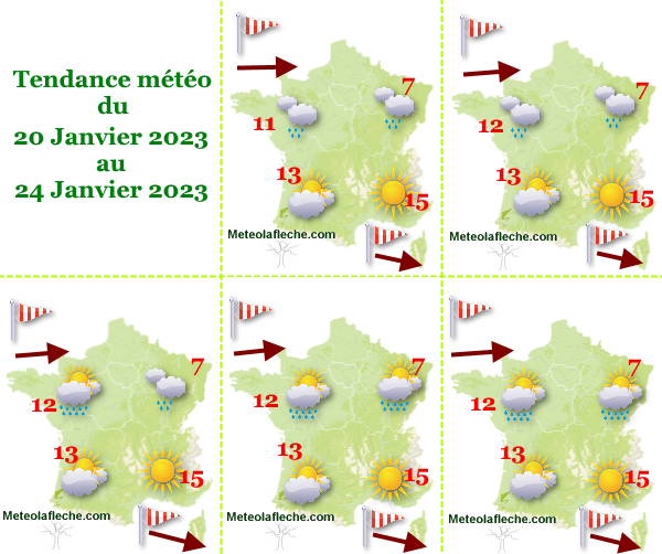 Météo 24 Janvier 2023 France