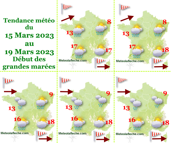 Météo 19 Mars 2023 France grandes marées