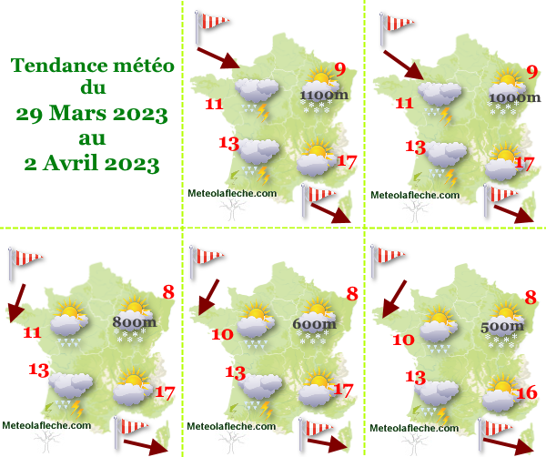 Météo 2 Avril 2023 France