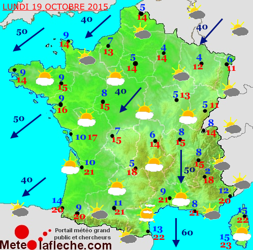 Previsions meteo Lundi