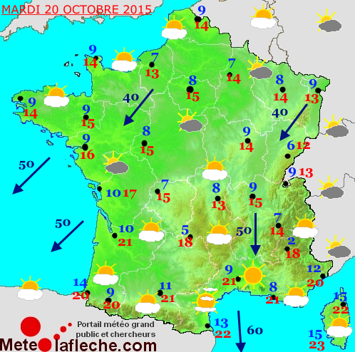 Previsions meteo Mardi