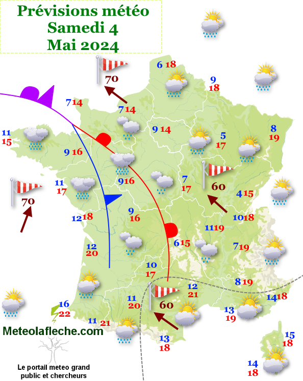 Previsions meteo demain