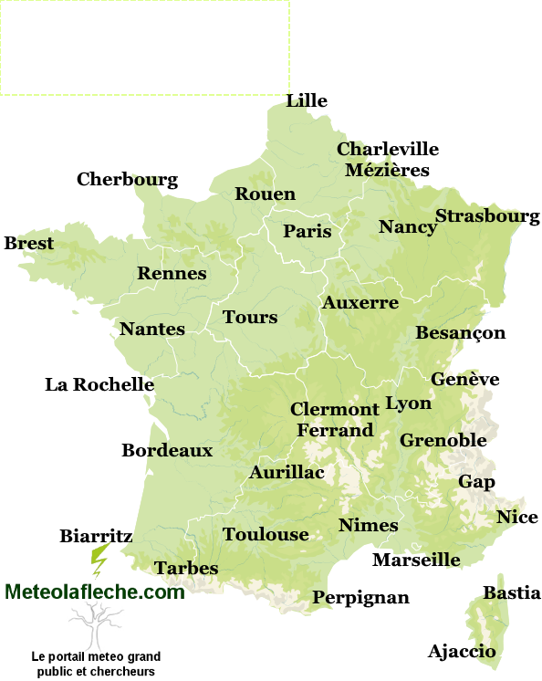 Villes cartes de previsions meteo