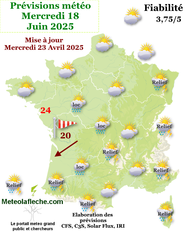 Meteo Mercredi 18 Juin 2025