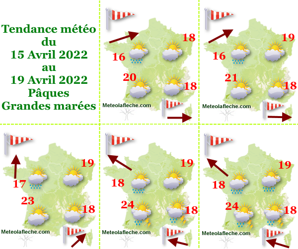 Météo 19 Avril 2022 Pâques et Grandes marées