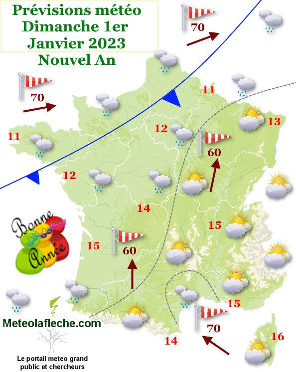 Météo Nouvel An 2023